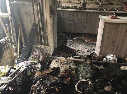 آتش سوزی خانه ای در بلوار ناصر حجازی