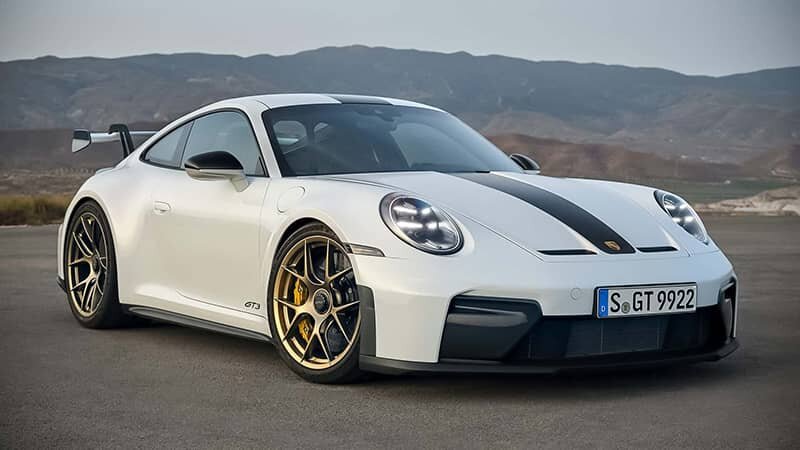 نمای جلو پورشه 911 GT3 مدل 2025