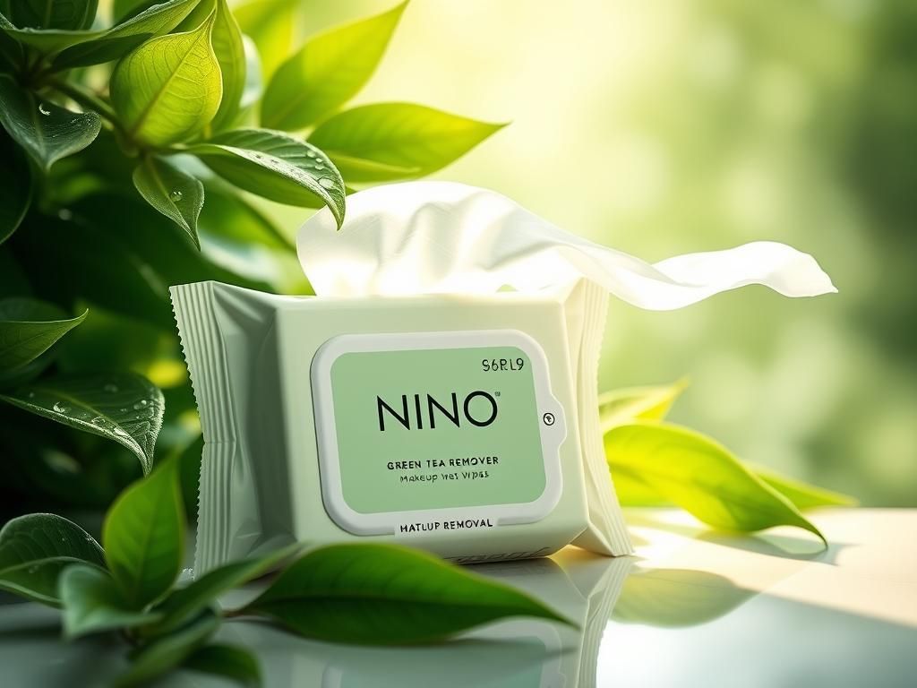 دستمال مرطوب پاک کننده آرایش چای سبز نینو - نقد و بررسی