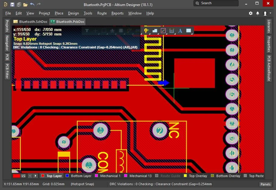 آموزش استفاده از ابزارهای محیط PCB در آلتیوم دیزاینر